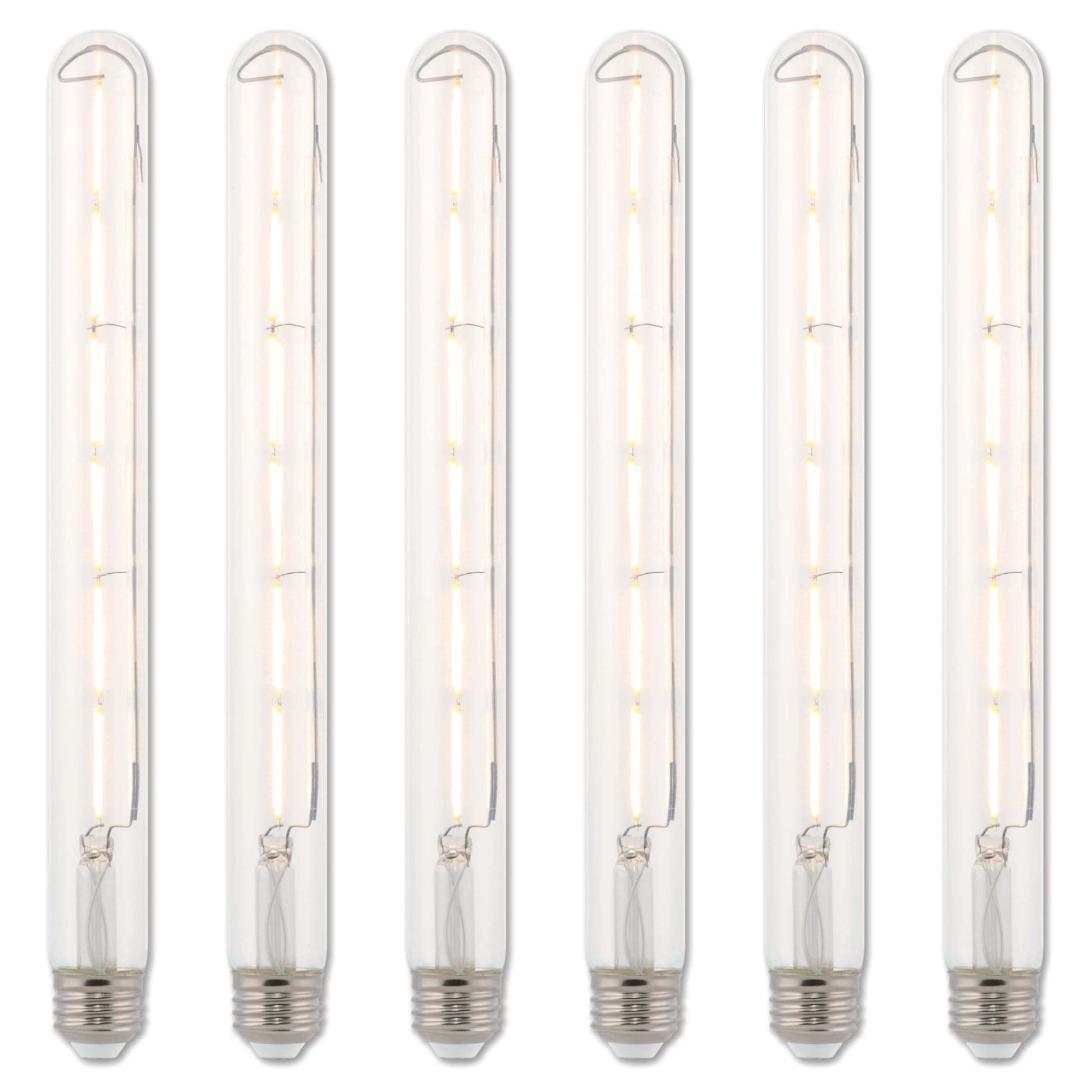 Westinghouse 4518820 6.5 Watt (75 Watt Equivalent) T9 Dimmable Clear Filament LED Light Bulb, Medium Base, 6 Pack