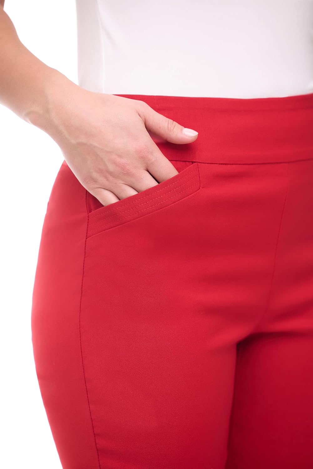 Women's Pull-On Stretchy and Dressy Boot Cut Career Pant - Image 4