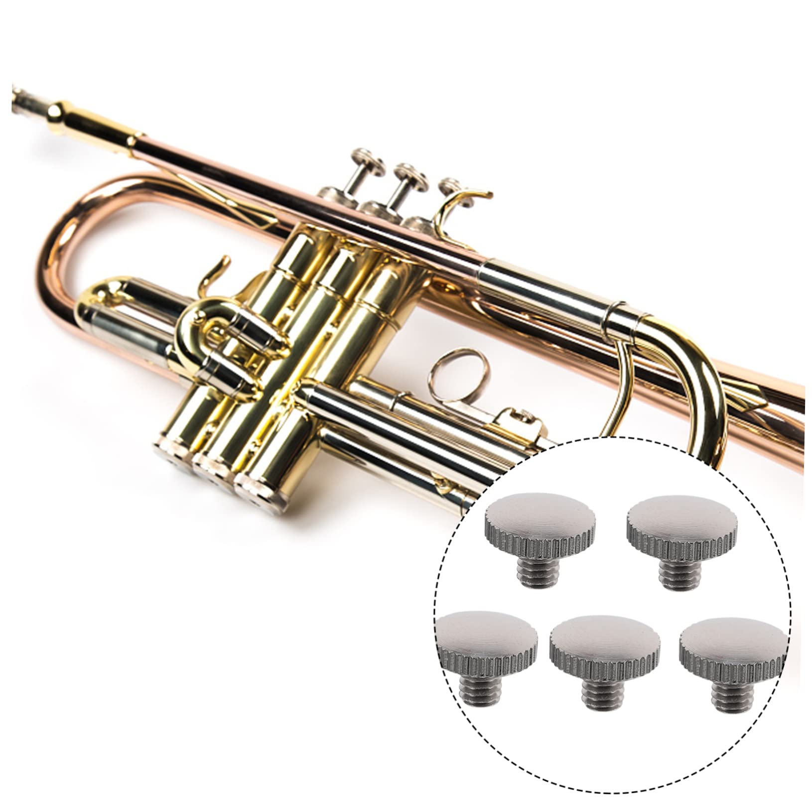 Toyvian 5 Stk Kleine Schraube Eine Armatur Trompete Lyra Schraube Gleitfingerschraube Musical Schraubknopf Für Trompete Trompetenringschraube Halter Legierung Schrauben