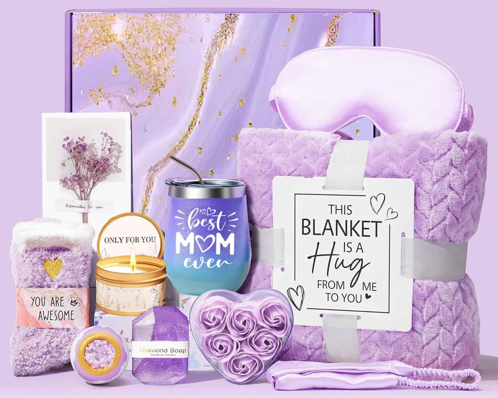 Regali per la mamma, cesto di compleanno regali per mamma, migliore mamma mai set, rilassante spa cestino cura pacchetto per la mamma