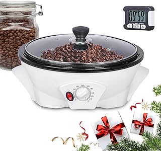JIAWANSHUN Coffee Roaster Upgraded Electric Coffee Bean Roaster 1.1lb Coffee Roaster for Home Use,0-240℃ Temperature Adjus...