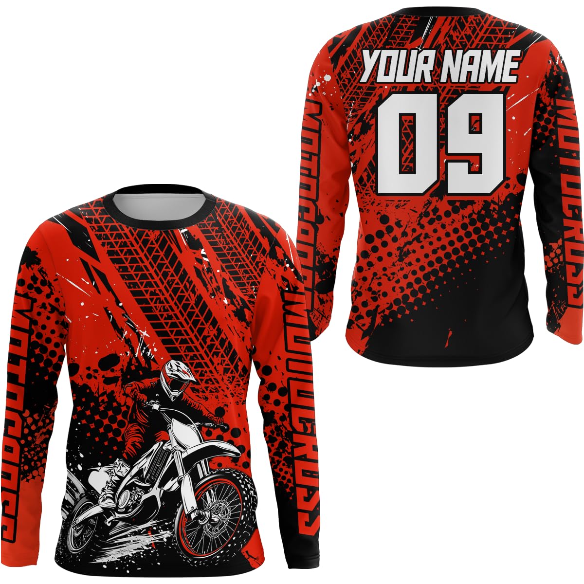 PIONAMZIOZ Motocross Shirts Racing Jersey UPF30+ Motorcycle Shirt MX Racing Dirt Bike Jersey Off-Road Shirt Motocross Gifts (US, Alpha, Small, 5X-Large, Regular, Regular, Red)