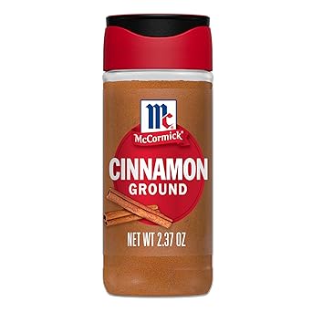 McCormick Ground Cinnamon, Non GMO, Aged Up to 15 Years, Brings Rich Cinnamon Flavor to Savory & Sweet Recipes, 2.37 oz