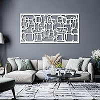 Vista 7 de Arte de pared de metal, arte de pared de metal geométrico, decoración de pared geométrica de metal, decoración de pared geométrica, decoración