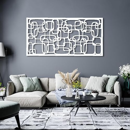 Miniatura 7 de Arte de pared de metal, arte de pared de metal geométrico, decoración de pared geométrica de metal, decoración de pared geométrica, decoración de