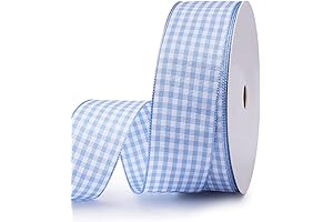 VIVIQUEN Gingham Ribbon Checkered, 1Inch Wide