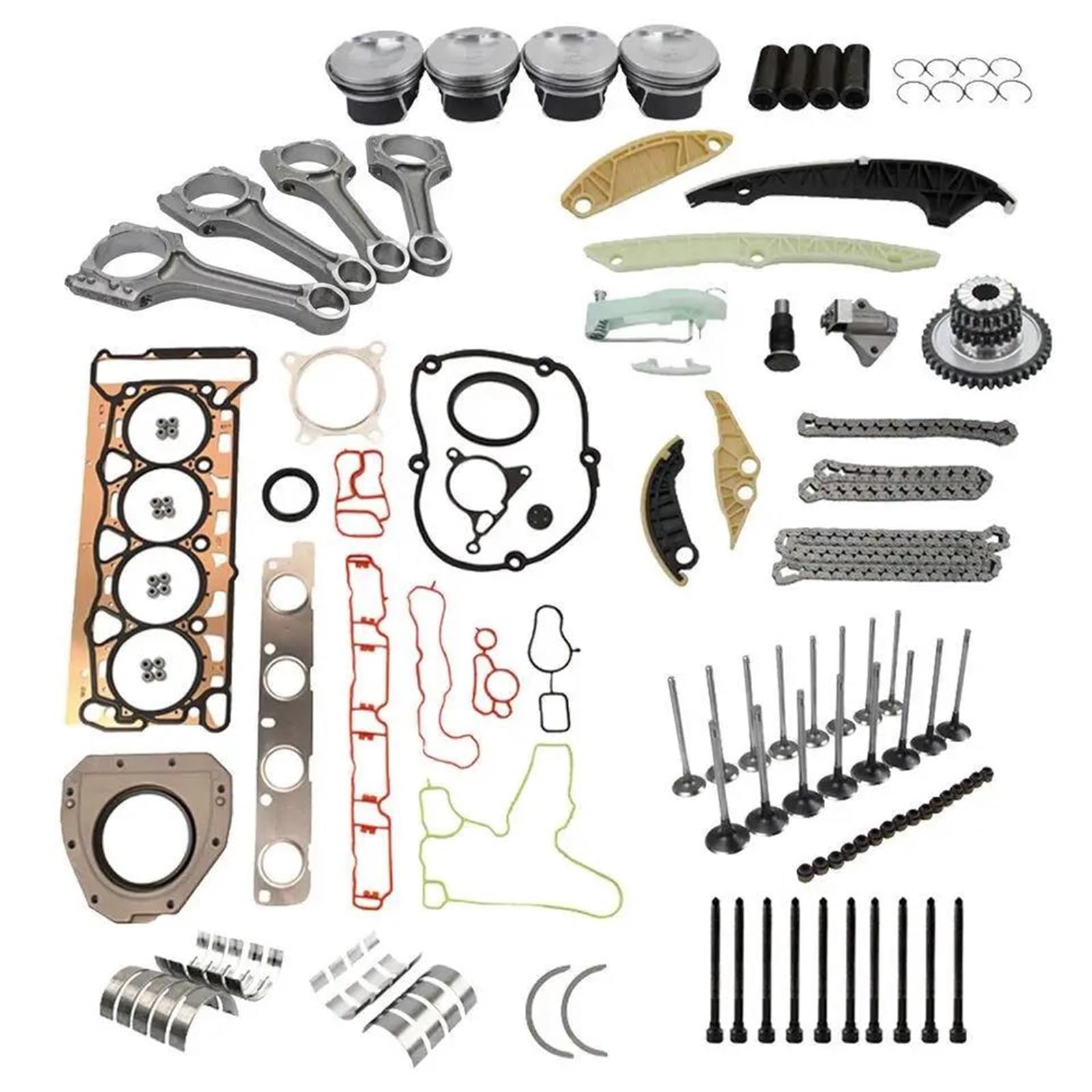 Kit De Révision Et Reconstruction Du Moteur Pour VW Pour Jetta 2.0 T CCTA CAE CCZ, Pistons 23 Mm Kit tendeur