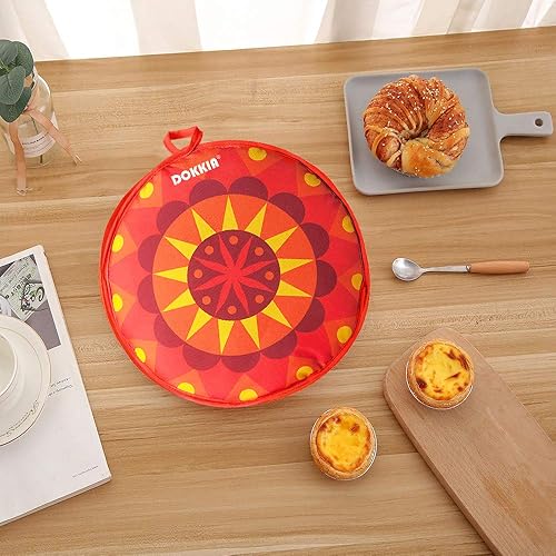 Miniatura 6 de SOKKIA Calentador de tortillas, bolsa de tela aislante de 12 pulgadas, bolsa de tela para usar en microondas para mantener la comida caliente y
