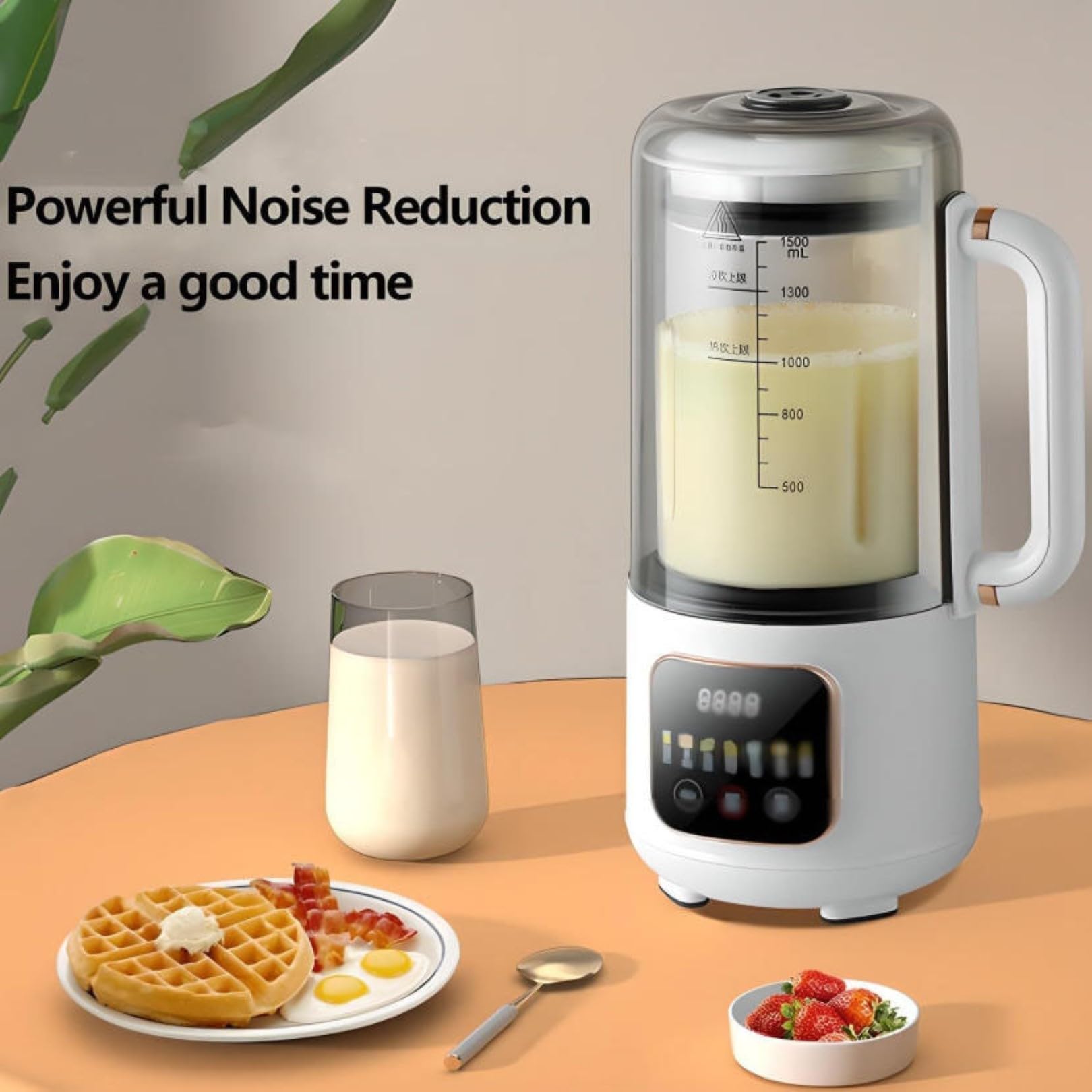 Maszyna Do Mleka Orzechowego 1500 Ml Automatyczna Maszyna Do Mleka Sojowego 7 W 1 Z Funkcją Samooczyszczania, Automatycznego Czyszczenia I Utrzymywania Ciepła