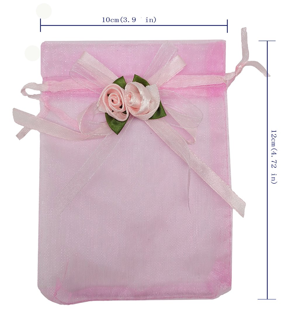 Ankirol 100 Organza-Beutel Mit Kordelzug (8,9x11,4 Cm) – Für Hochzeitsgeschenke, Schmuck & Süßigkeiten