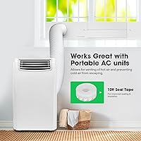 Vista 3 de VIVOSUN Window Vent Kit, Portable AC Window Seal Kit, Fit with 4”/6” Ducting & 5.9” Hose for Sliding Window, Adjustable AC Vent Kit for Duct Fans