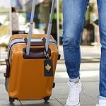 4 Étiquette à bagages, Anyos PU Etiquettes de sac de voyage en cuir Valises Bagages Étiquettes avec nom ID Protection de la vie privée des cartes