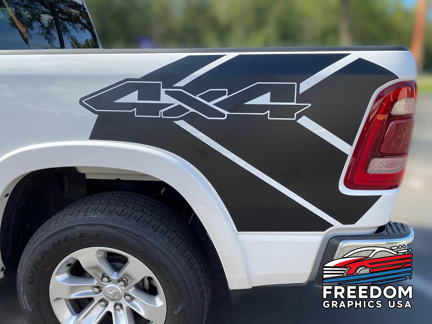 Graphics for Ram 1500 2009-2026 Side Walker Stripes – Set for Both Sides, Premium Vinyl Decals Kit, Custom Truck Stickers, Made in USA, Precision-Cut,