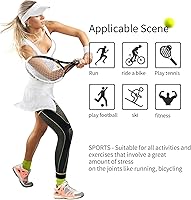 Vista 6 de Mangas completas de compresión para piernas, mangas largas de compresión, rodilleras protectoras para piernas, para hombres y mujeres, baloncesto