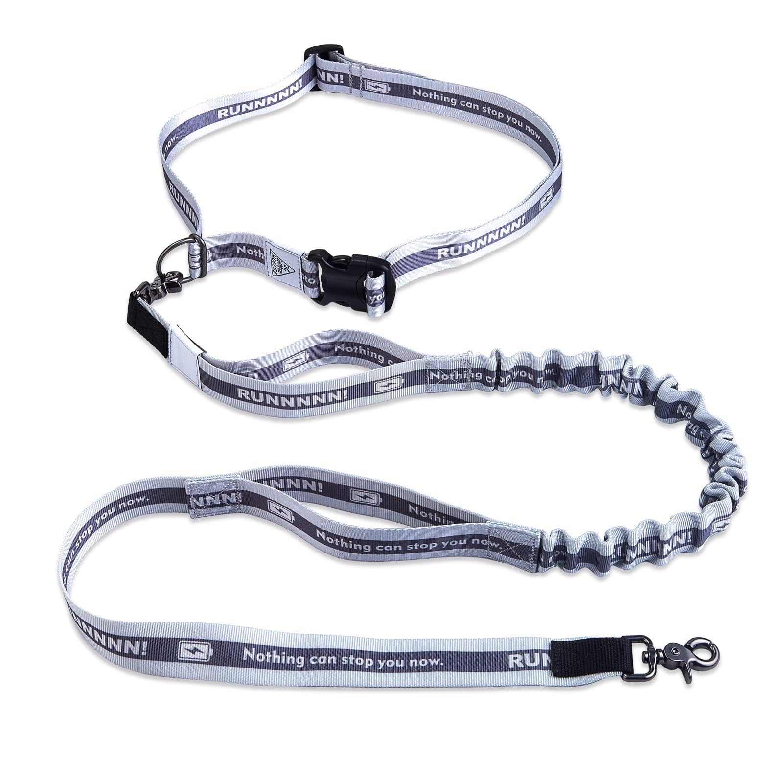 Hands Free Dog Leash with Waist Belt Lifetime Replacement, Dual Handle Bungee Leash for Running, Jogging, Hiking and Walking, for Medium and Large Dogs 5318