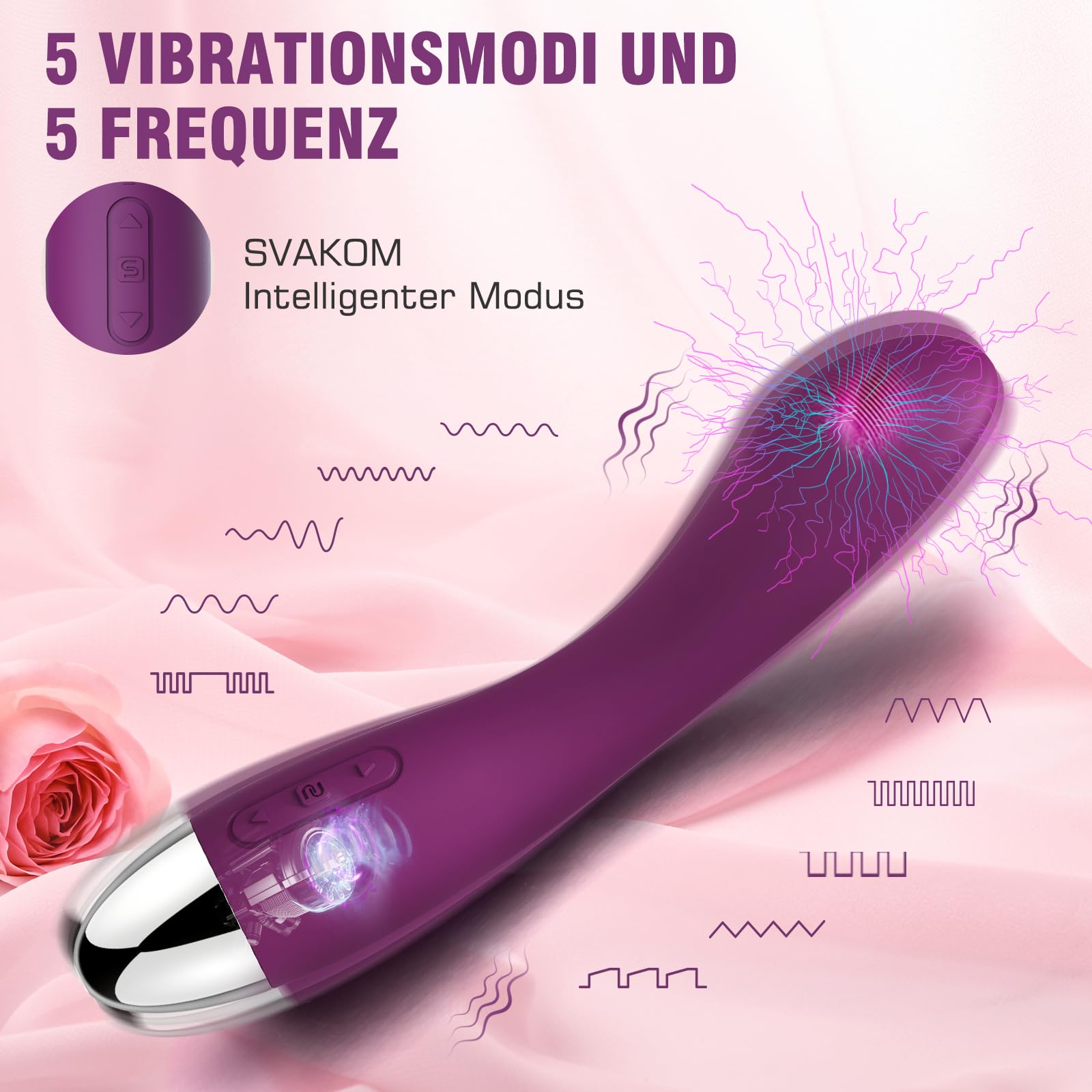 SVAKOM AMY-Upgrade Vibrator,Hochwertiger Silikon-Dildo mit 25 Vibrationsfrequenzen Klitoris G-Punkt und Analstimulation Leise und Stark Sexspielzeug mit wasserdichtem Design für Frauen und Paare