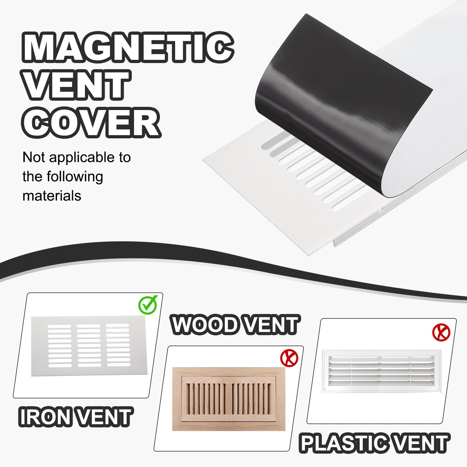PATIKIL 305 x 140 mm Magnetic Vent Cover - Image 4