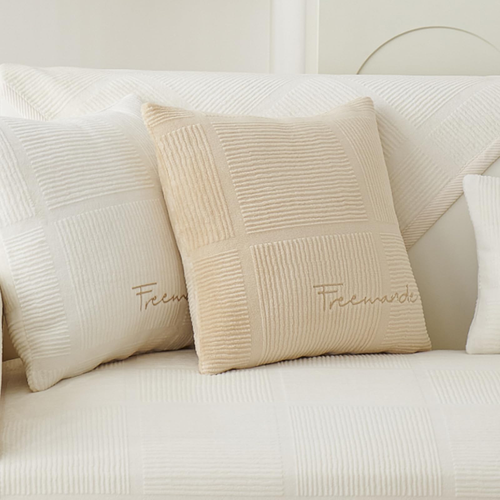 GKXLH 1PC Cushion Covers - Solid Soft Soft Milk Flannel 45x45 Pillow Cases for Couch Sofa Home Decoration (Milk Fleece Light Coffee, Pillowcase 45x45 cm) — image 1