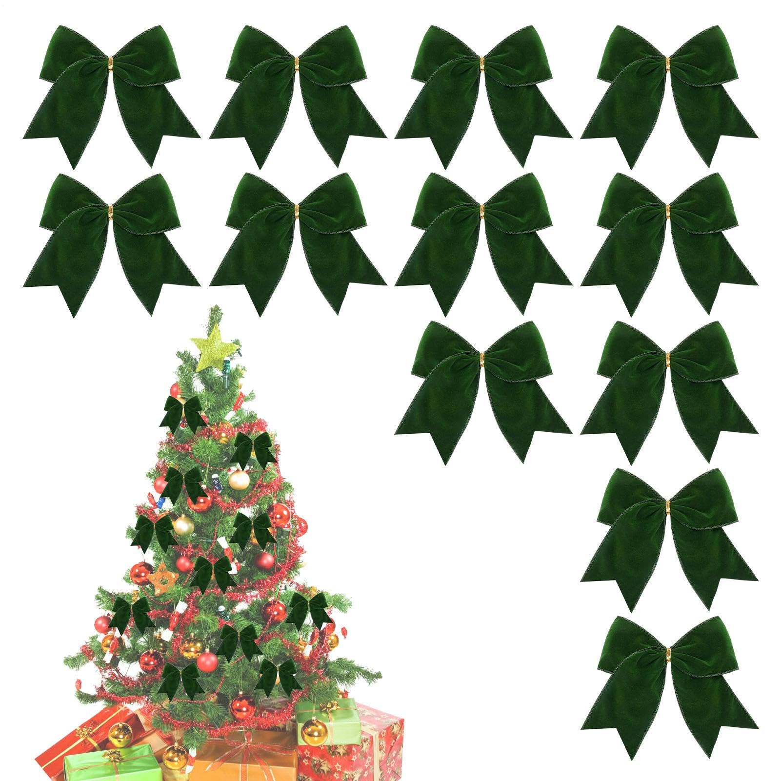 Lazos para árbol de Navidad colgantes en salones festivos y bodas de invierno