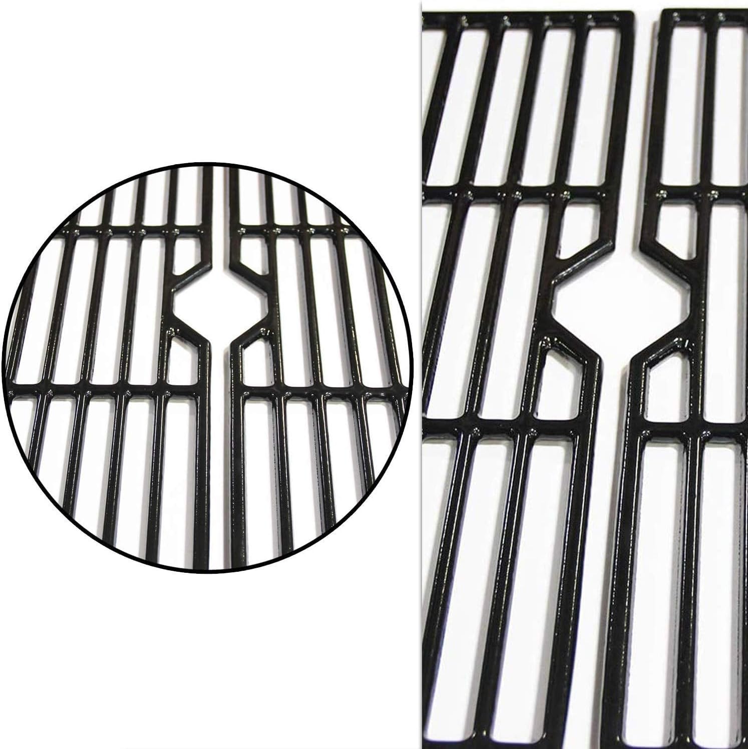 Hongso Replacement Parts Kits for Nexgrill 2 Burner 720-0864M Grill, 16 15/16" Grates, Heat Plates and Burner Tubes for Nexgrill Evolution Infrared Plus Deluxe 720-0864M, Megamaster 720-0864MA Models