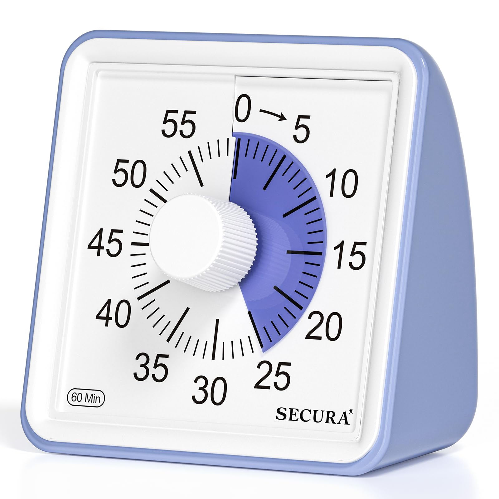 60 Minute Visual Timer, Classroom Countdown Timer, Silent Timer for Kids and Adults, Time Management Tool for Teaching, Family and Work (Purple & Purple)