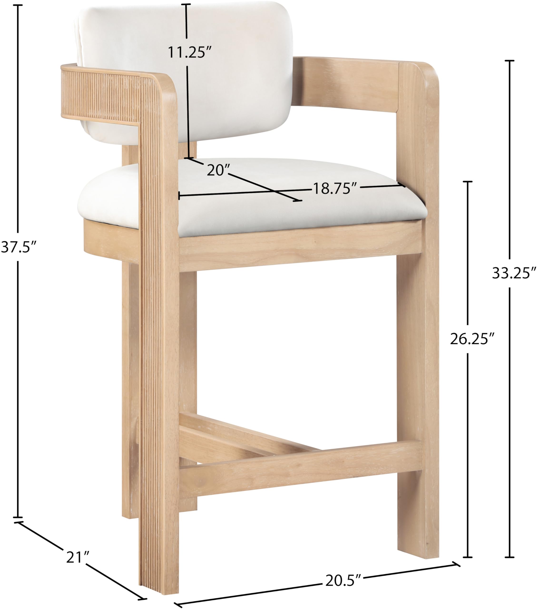 Amazon.com: Meridian Furniture 11077Cream-C Sacha Collection Art