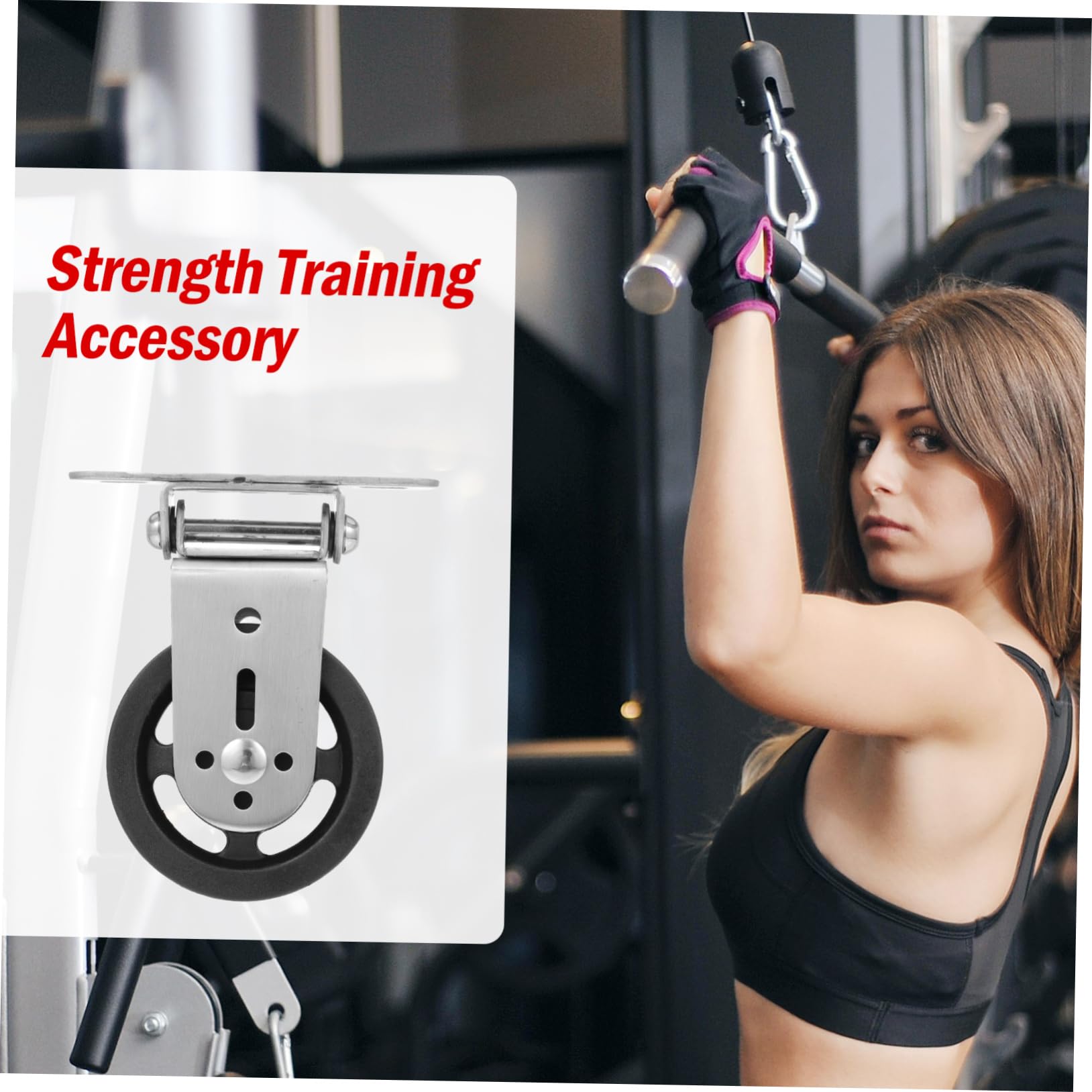 Nylon Umlenkrolle für Fitnessgeräte mit Aluminium Rahmen Leicht zu Montieren für Heimtraining und Krafttrainingszubehör