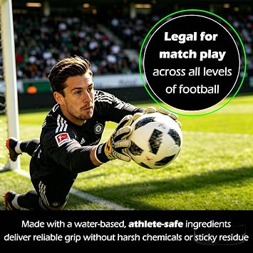 Goalkeeper Glove Grip Spray, Soccer Goalie Grip Enhancer for Latex Palms | 120ml Grip Spray for Goalkeeper Gloves, Enhances Latex Palm Grip and Control in Wet or Dry Soccer Conditions