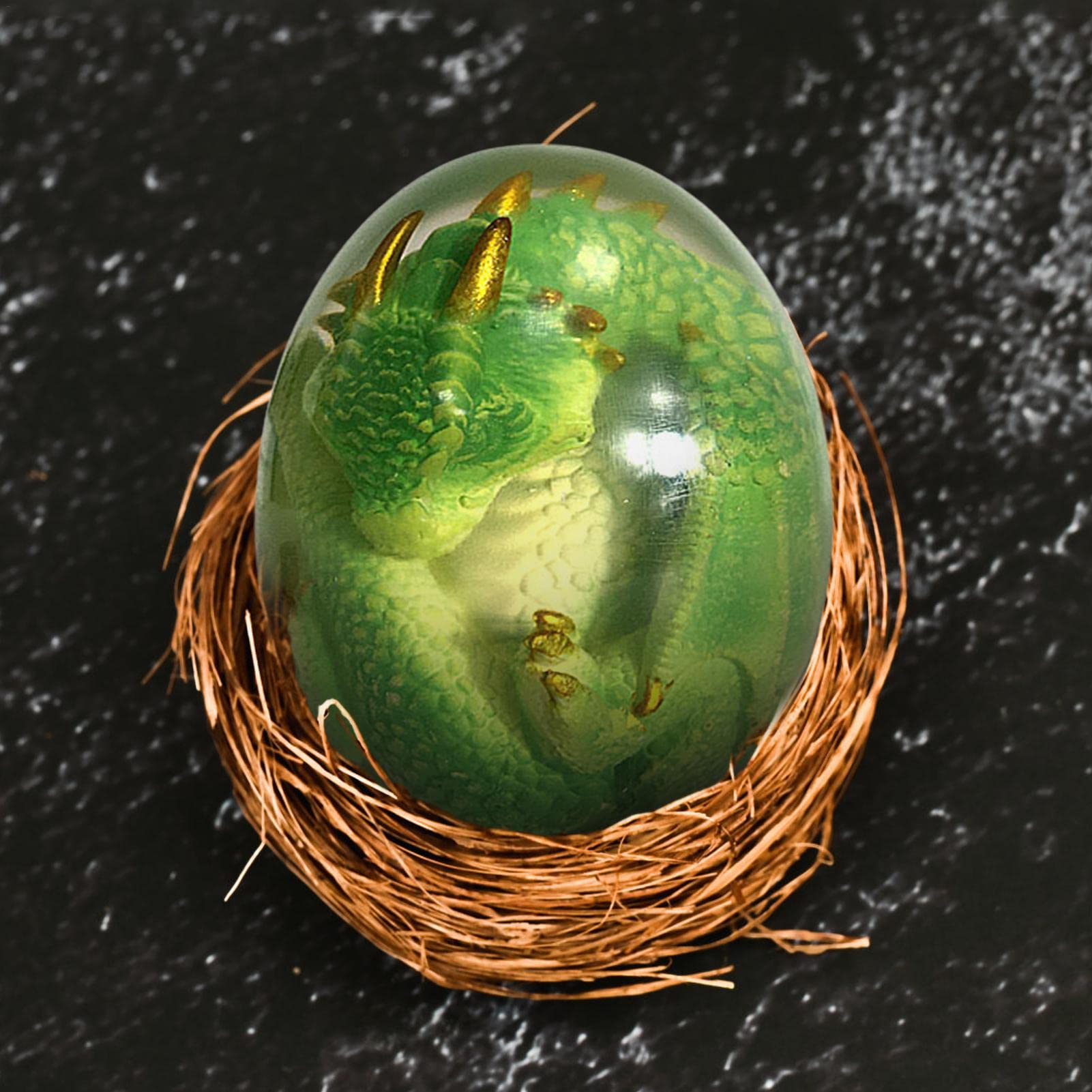 ★特選再入荷★計約1.1kg【ドラゴンベッド♢水晶♢浄化開運スペシャル】❤️ Amazon.co.jp: クリスタル トランスペアレント ドラゴン エッグ レジン
