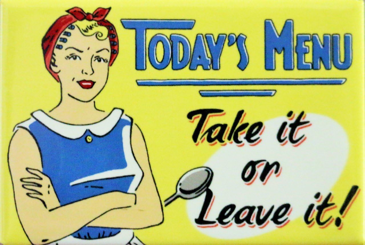 Amazon.com: (2x3) Today's Menu Take It Or Leave It Retro Vintage Locker