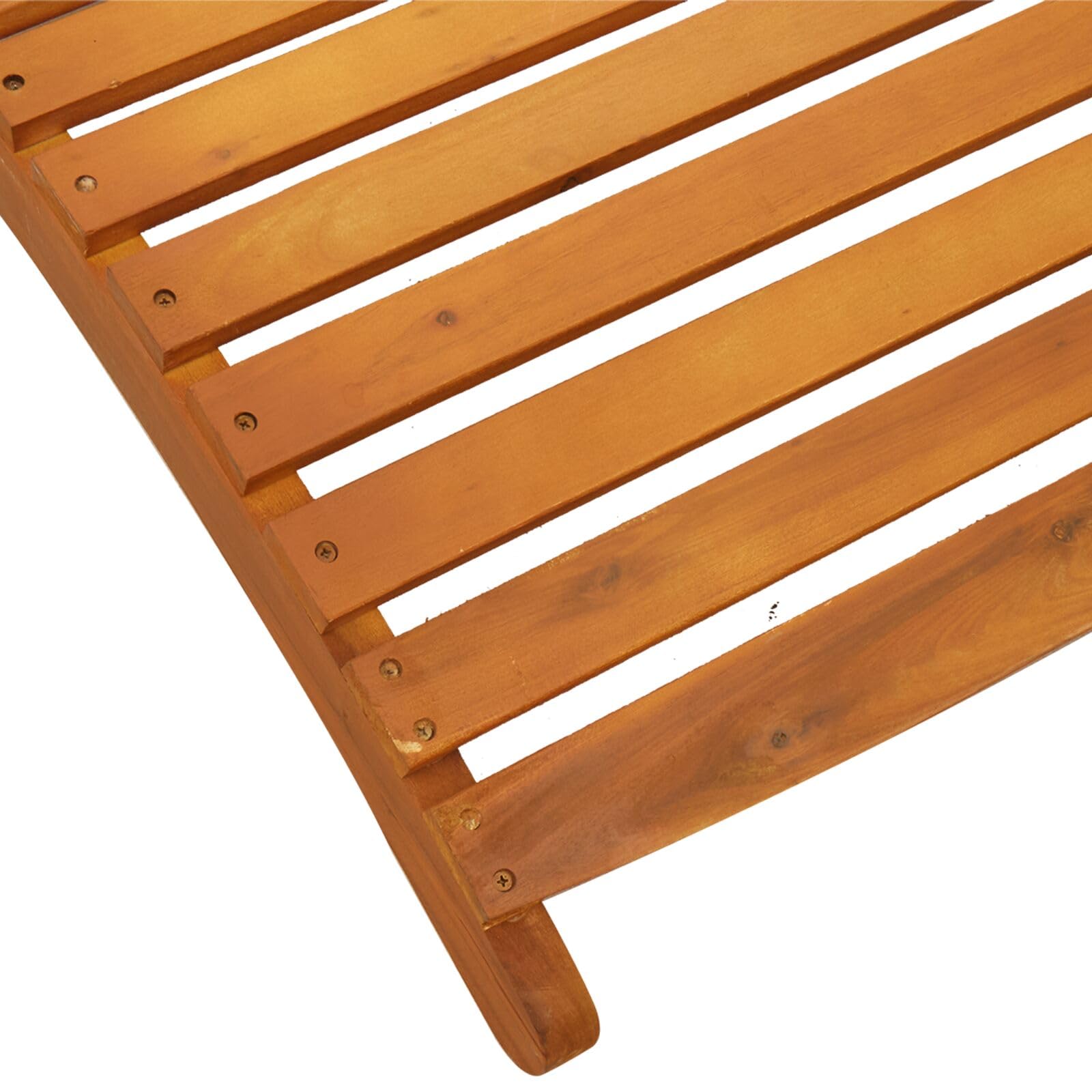 vidaXL Tumbona 3 uds. Madera de Acacia Sólida Marrón | Tres posiciones cómodas para elegir, Hecha de madera de teca sólida, Ideal para usar fuera con un acabado protector