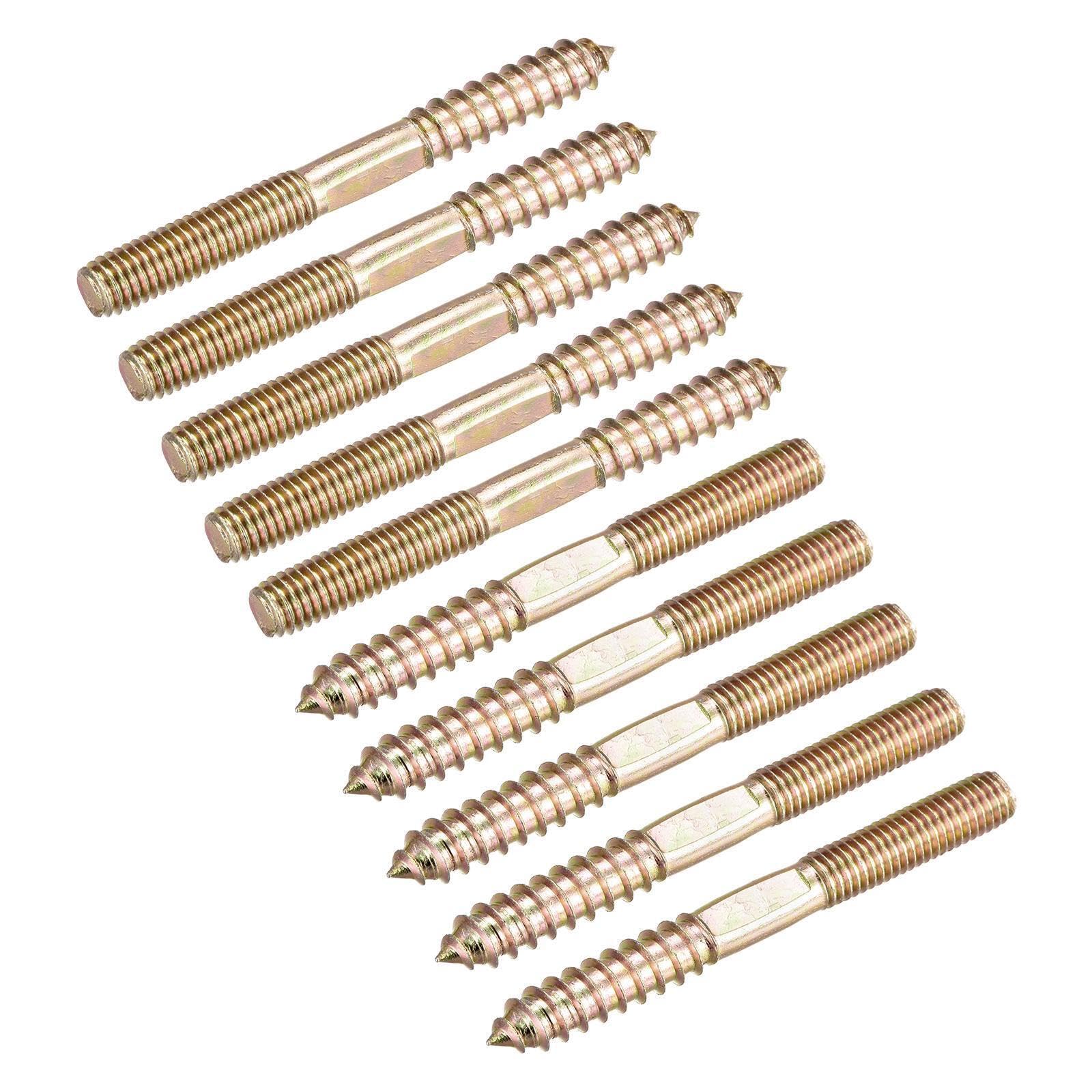 Tool Parts and Accessories M8x75mm Hanger Bolts 48pcs Double Head Thread Dowel Screws for Wood Furniture (#CN-140824-10581)