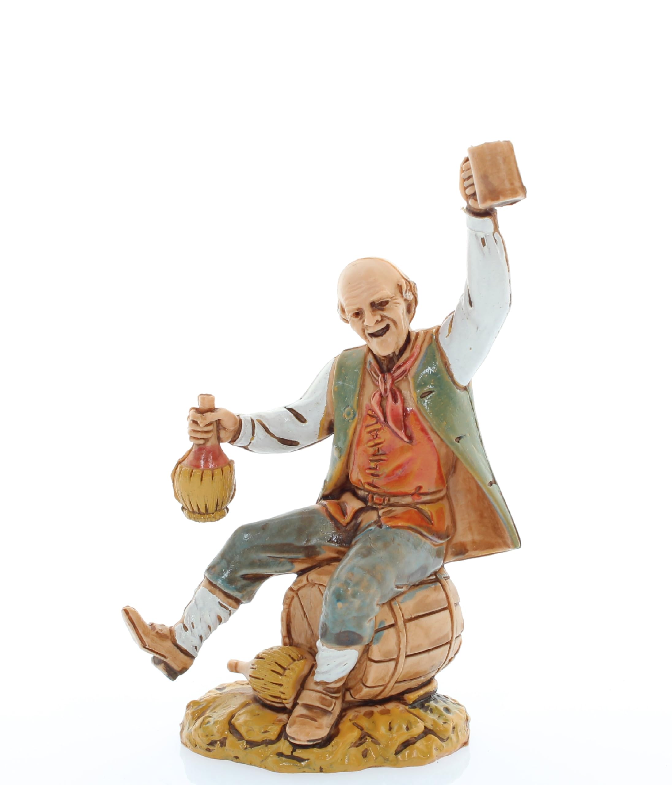 Moranduzzo Bertoni Drunk Man, 10 cm, Wood, Multi Colour, One Size