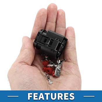 Amazon | A ABSOPRO 4ピン電動ウォーターポンプコネクタプラグ