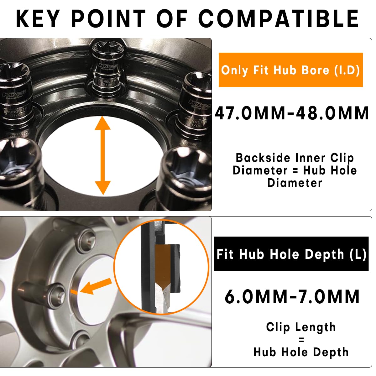 Amazon.co.jp: GTownWorks 80mm 3.15インチ ホイールセンター