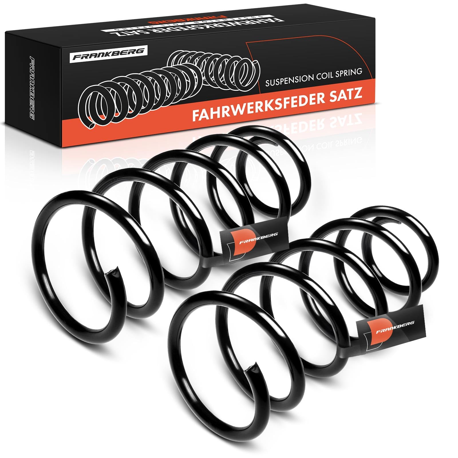 Frankberg 2 resortes de suspensión para eje delantero 6K0411105Q | Compatible con Cordoba 6K1 6K2, Polo Variant 6V5, Ibiza II 6K1, Cordoba Vario 6K5, Polo Classic 6V2