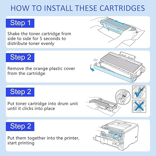 Miniatura 7 de Paquete de 2 unidades de tambor compatibles con DR520 para Brother DR-520 DR620 para usar con impresoras MFC-8890DW MFC-8480DN MFC-8460N DCP-8080DN