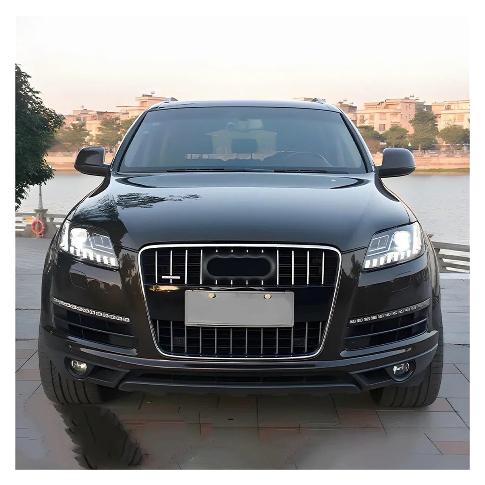 Gruppo Faro Anteriore Per Q7 2006-2015 Fari Anteriori A LED Per Auto Accessori Lenti Di Proiezione Dinamiche Strumenti Di Aggiornamento Fendinebbia(For 06-09 User)