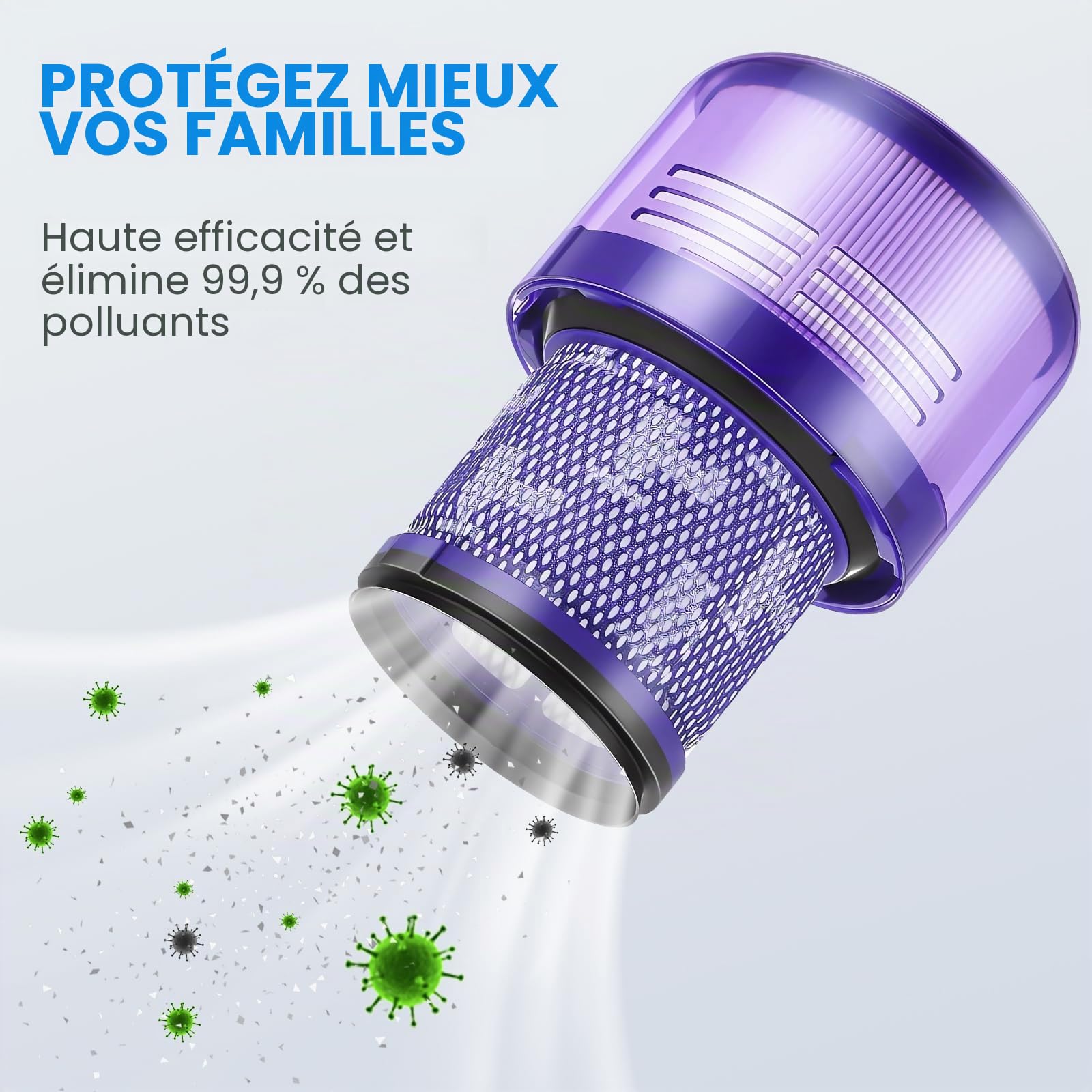 ASUNCELL V11 Batterie 3900 mAh pour Dyson (Style de vis), 25,2V Batterie de Rechange pour Dyson SV14 Aspirateur Absolute Complete Fluffy sans Fil, Montage Facile avec Filtre, Brosse et vis