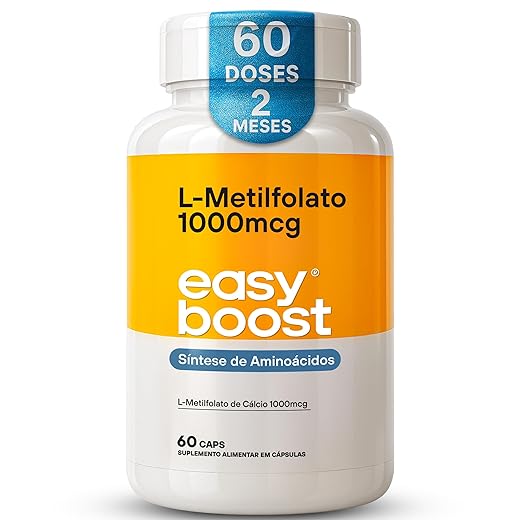 L-metilfolato De Cálcio 1000mcg Easy Boost Ácido Fólico 60cps