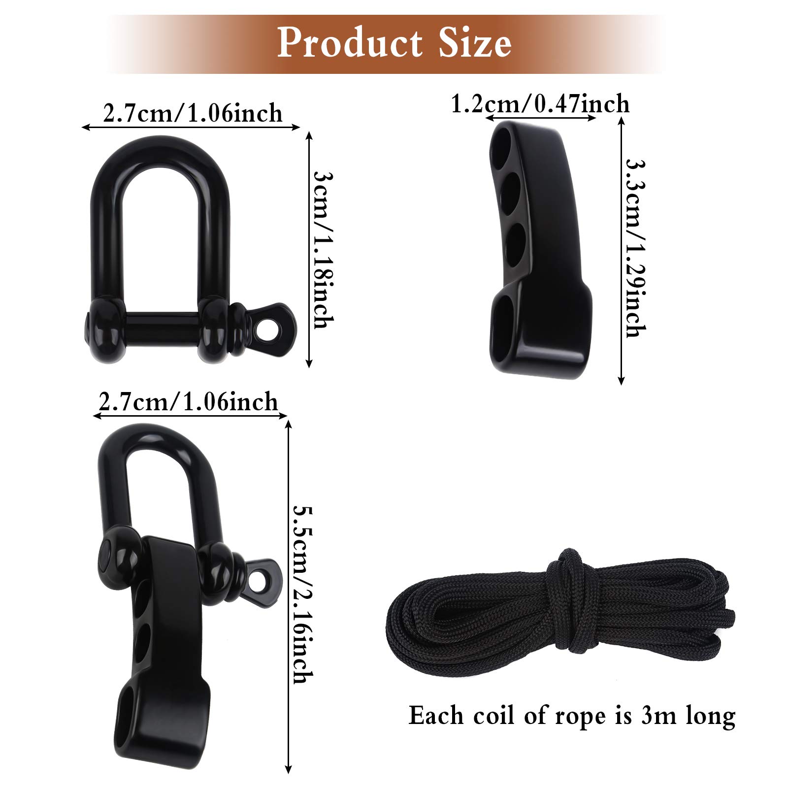 10 pezzi fibbie per bracciale in paracord clip con fibbia a U