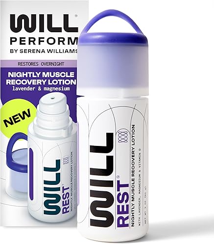 WILL Perform Loción de magnesio para dormir por Serena Williams I Nightly Topical Magnesium Cream para recuperación muscular y relajación I Loción disponible en Yaxa Peru