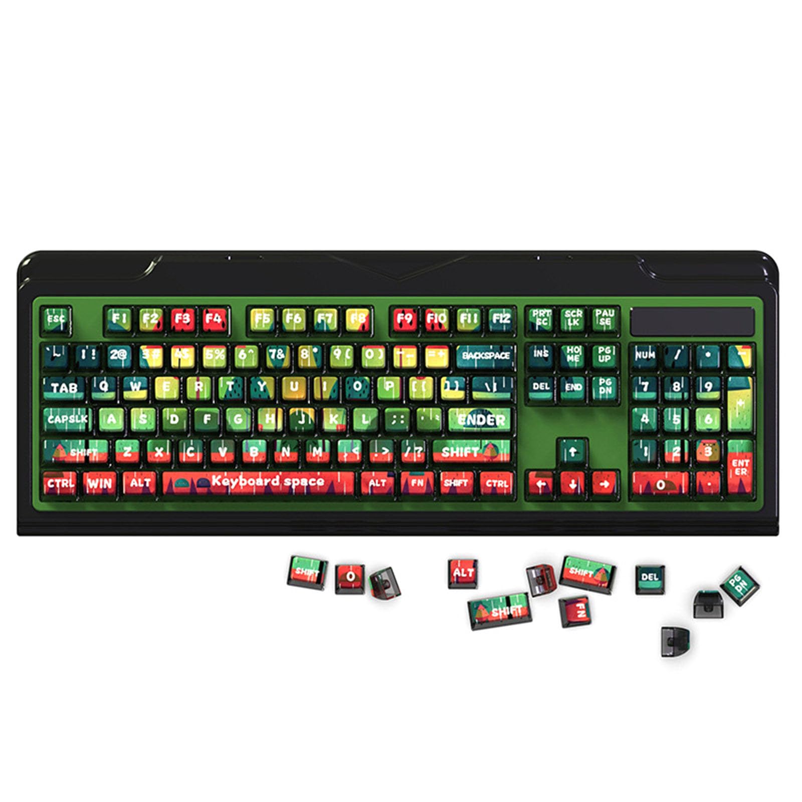 Amazon.co.jp: Ubxvamm 116Keys キーキャップ スイカ 半透明キー