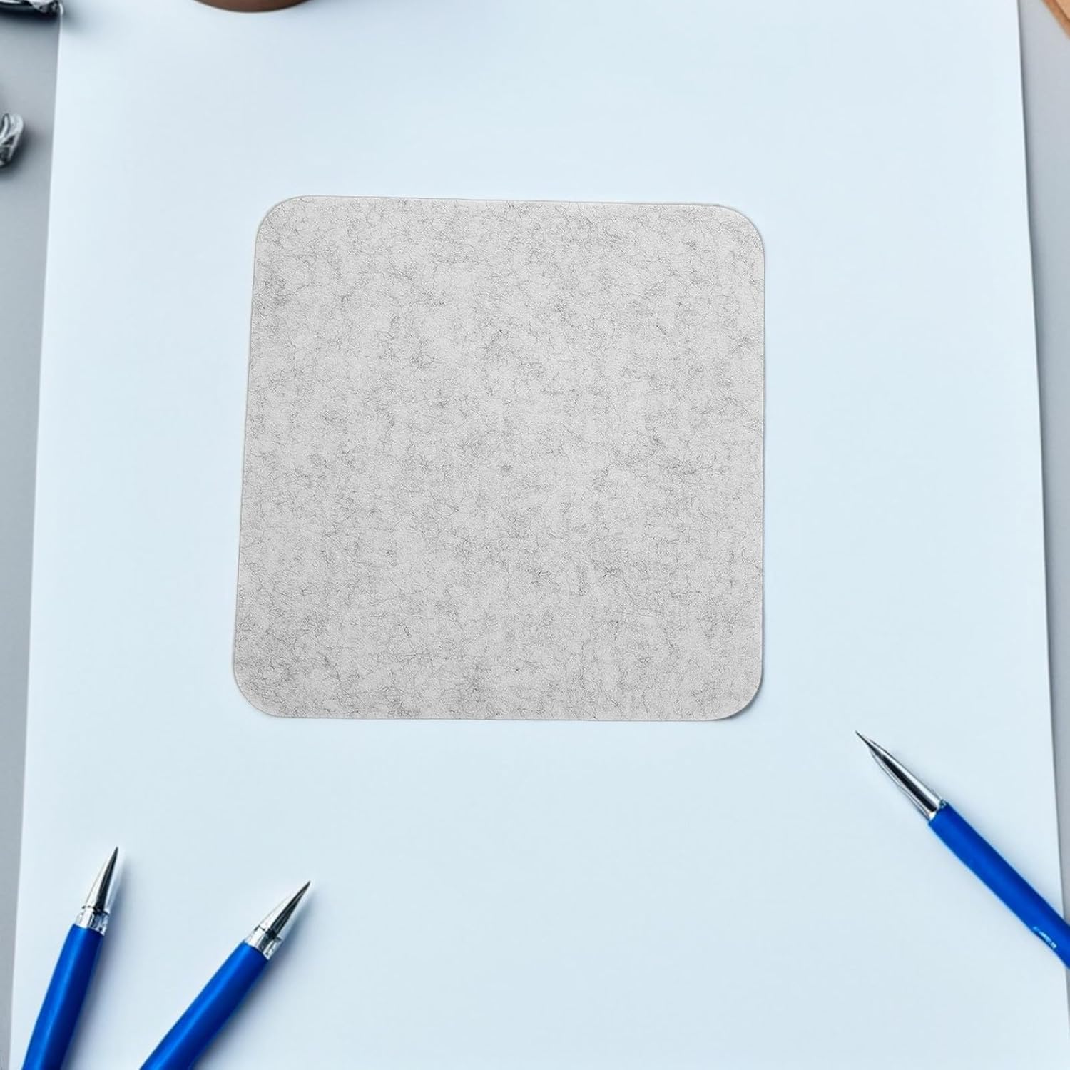 OSOLADY 4pcs Square Needle Felting Mat - Rounded Corner Felt Pads for Handmade Craft Projects, Photo Display, Wool Felting Decorations 12''&6'' Grey