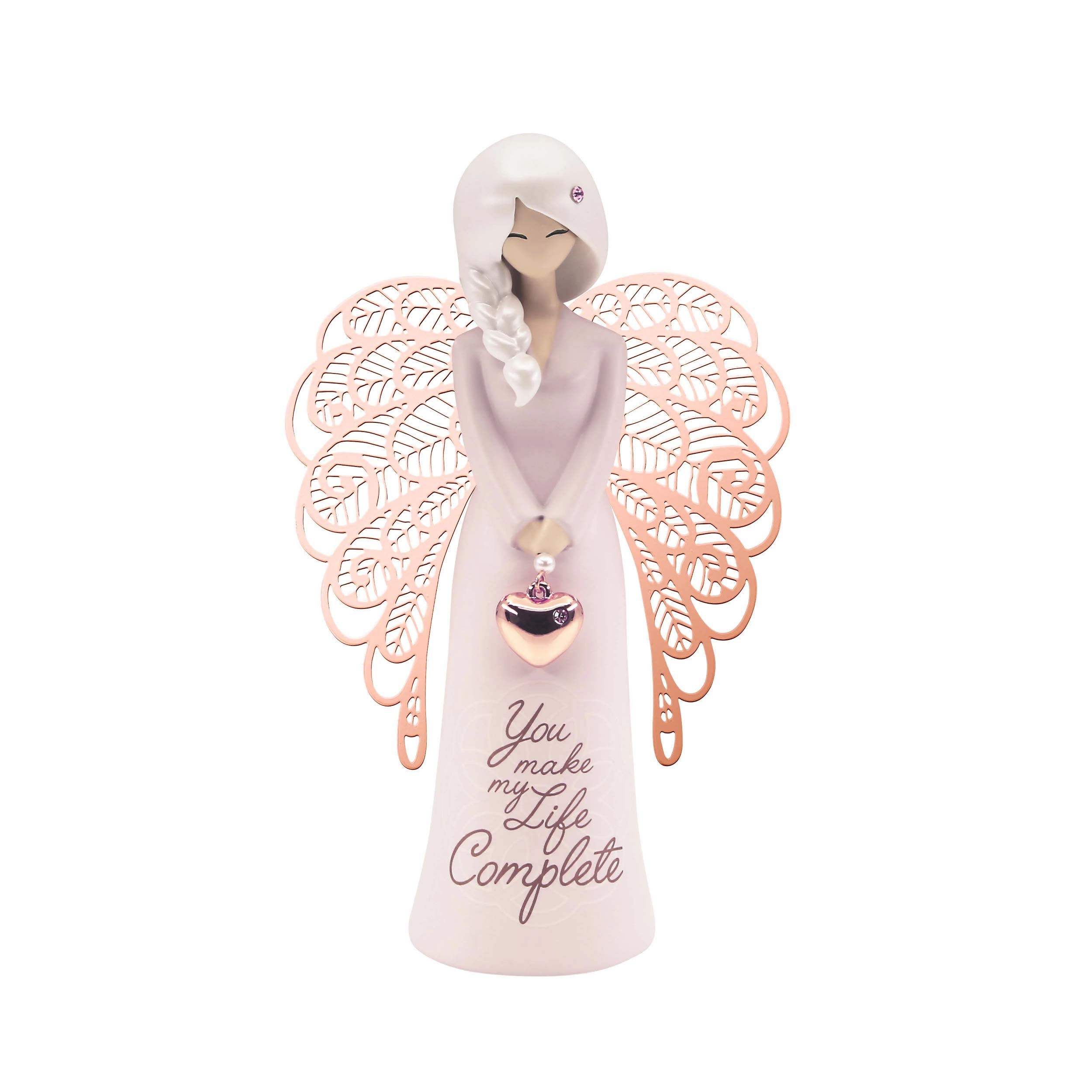 "You Make My Life Complete" Angel Figure With Embellishments