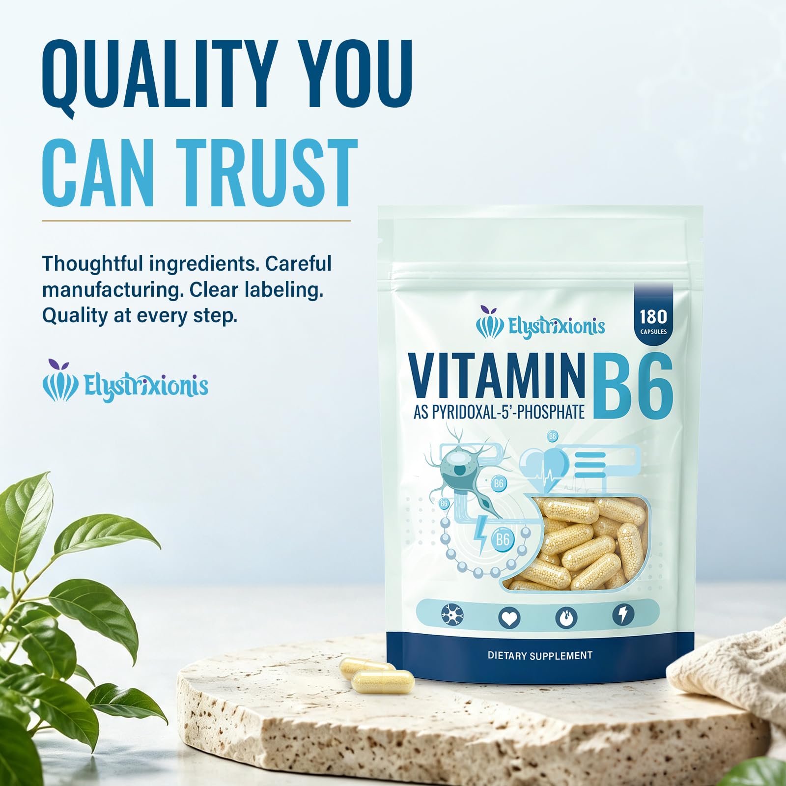 P5P Vitamin B6 100 mg Supplement, 180 Micro Pellet Capsules — Amazon image 5