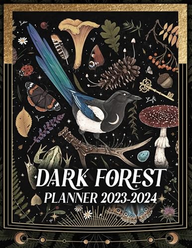 Dark Forest Planner Calendar 2023 - 2024: Dark Forest 2023-2024 Monthly Large Planner, 2023-2024 Planners For Women Men Dad Mom, Christmas Birthday Gifts For Student Teacher