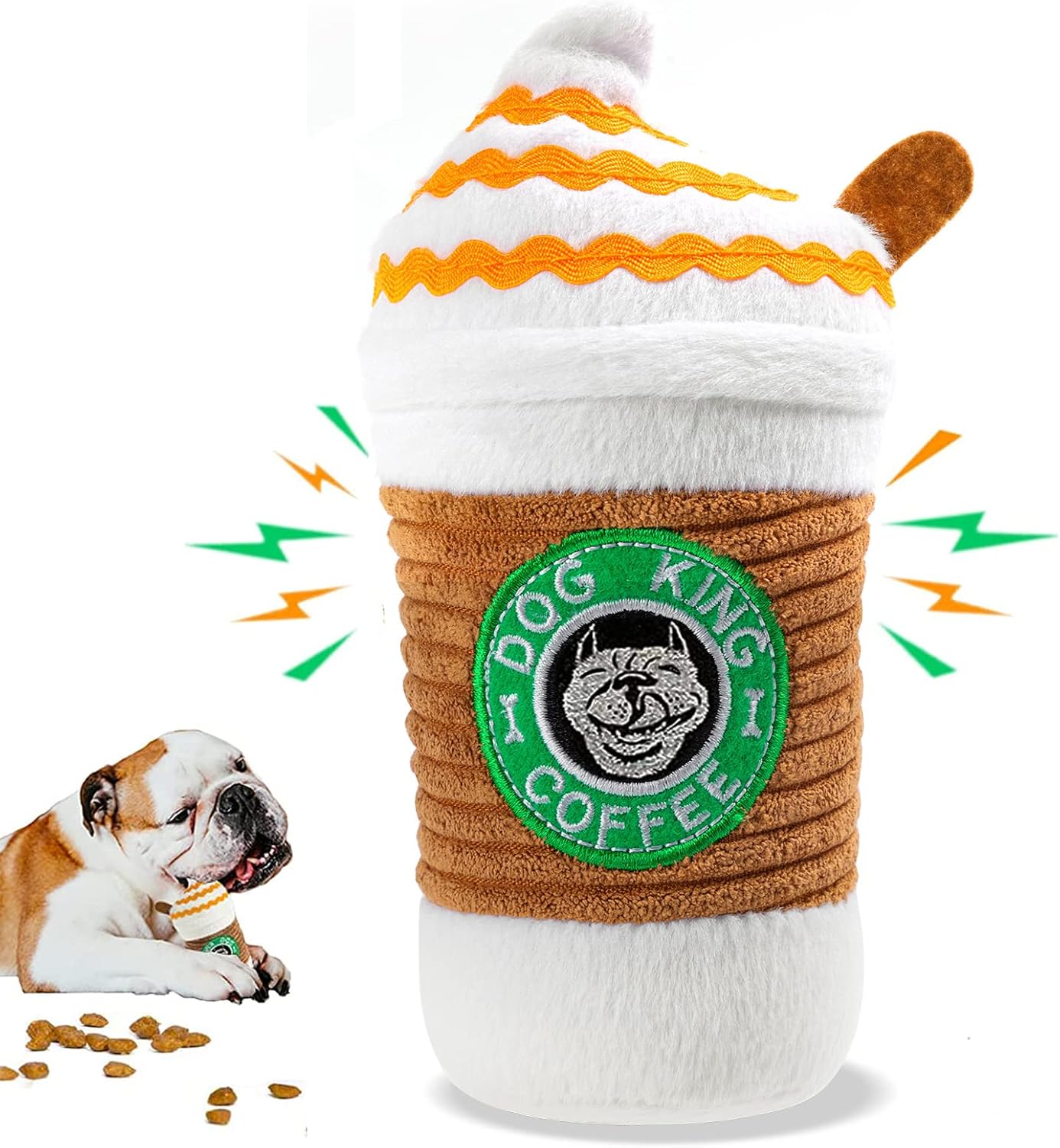 ZMLTLMG Coffee Dog Toys - Plush Squeaky Dog Toys for Cute Dog Toys Chewers Durable Birthday Gift for Dogs
