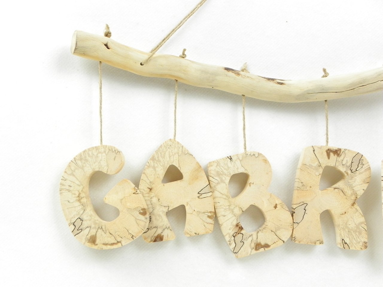Prénom personnalisé en bois massif naturel, cadeau de naissance personnalisé, prénom pour porte de chambre, lettres en bois, fait main