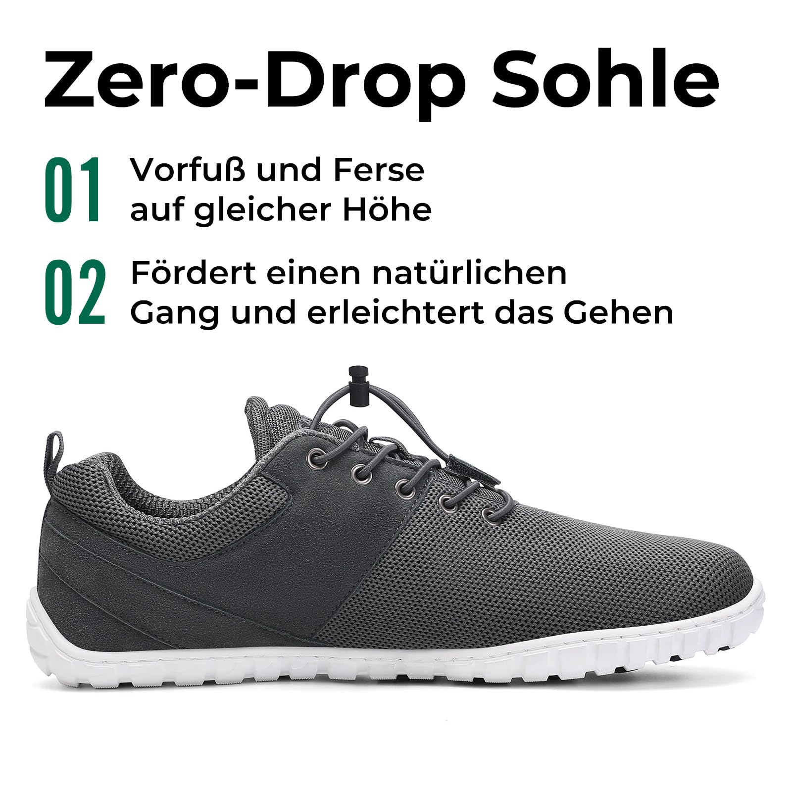 SAGUARO Barfußschuhe Herren Damen Minimalistische Barefoot Sneaker mit Breiter Zehenbox für Alltag,Training,Walking,Reisen Gr.36-48